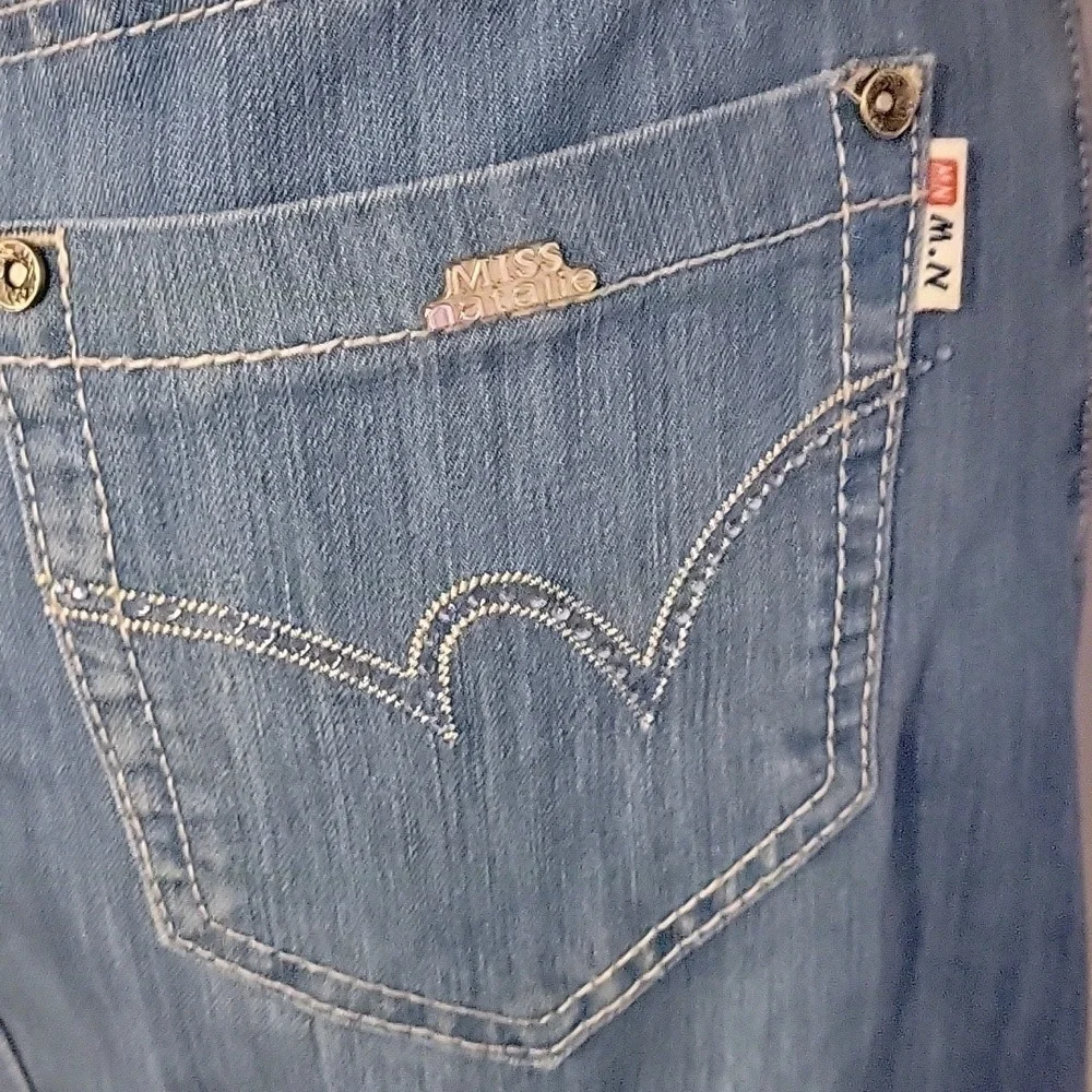 VTG MISS NATALIE 1990s Grunge Light Blue Denim Skirt